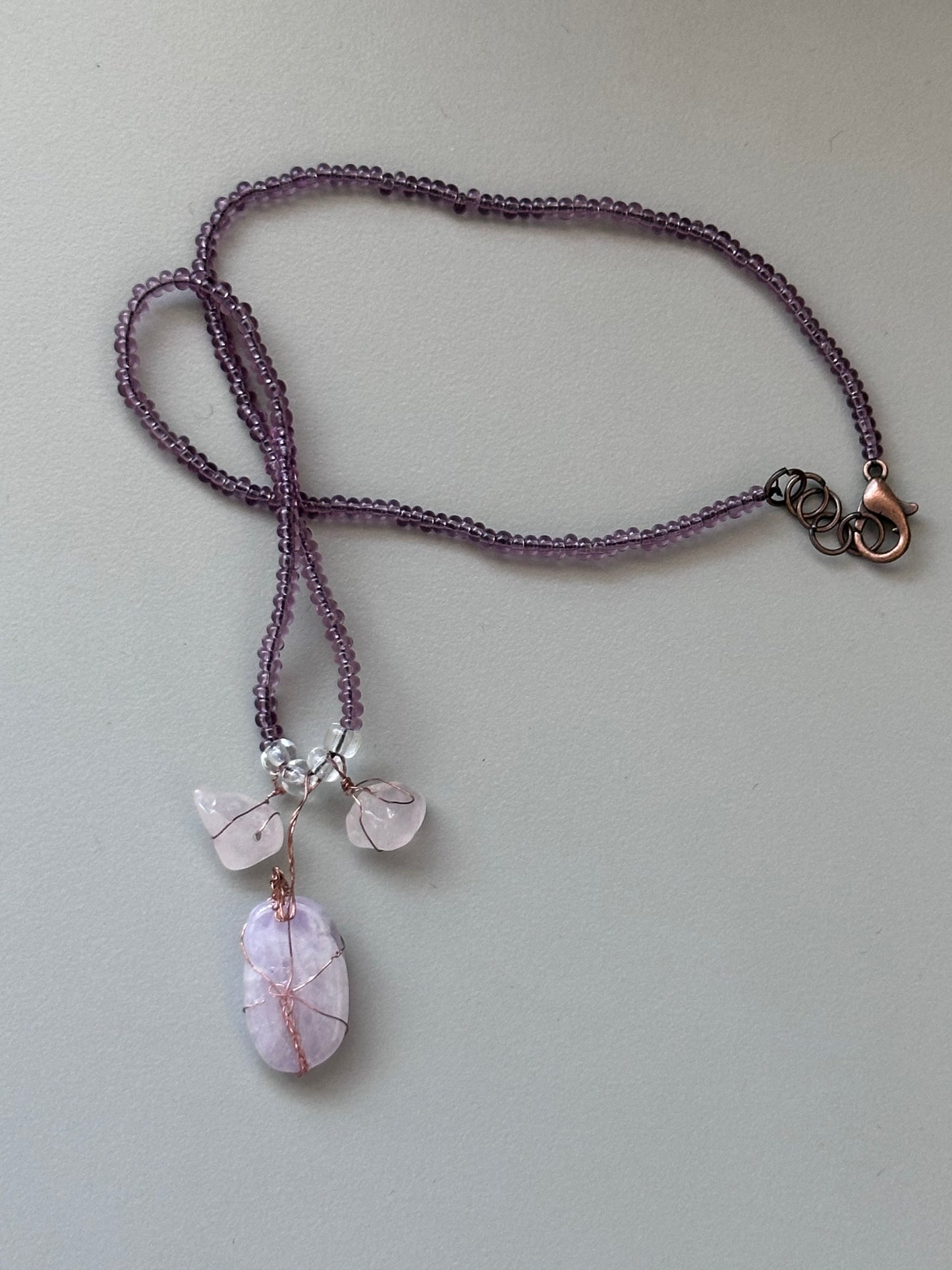 Rose quartz necklace