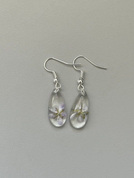 Teardrop floral earrings