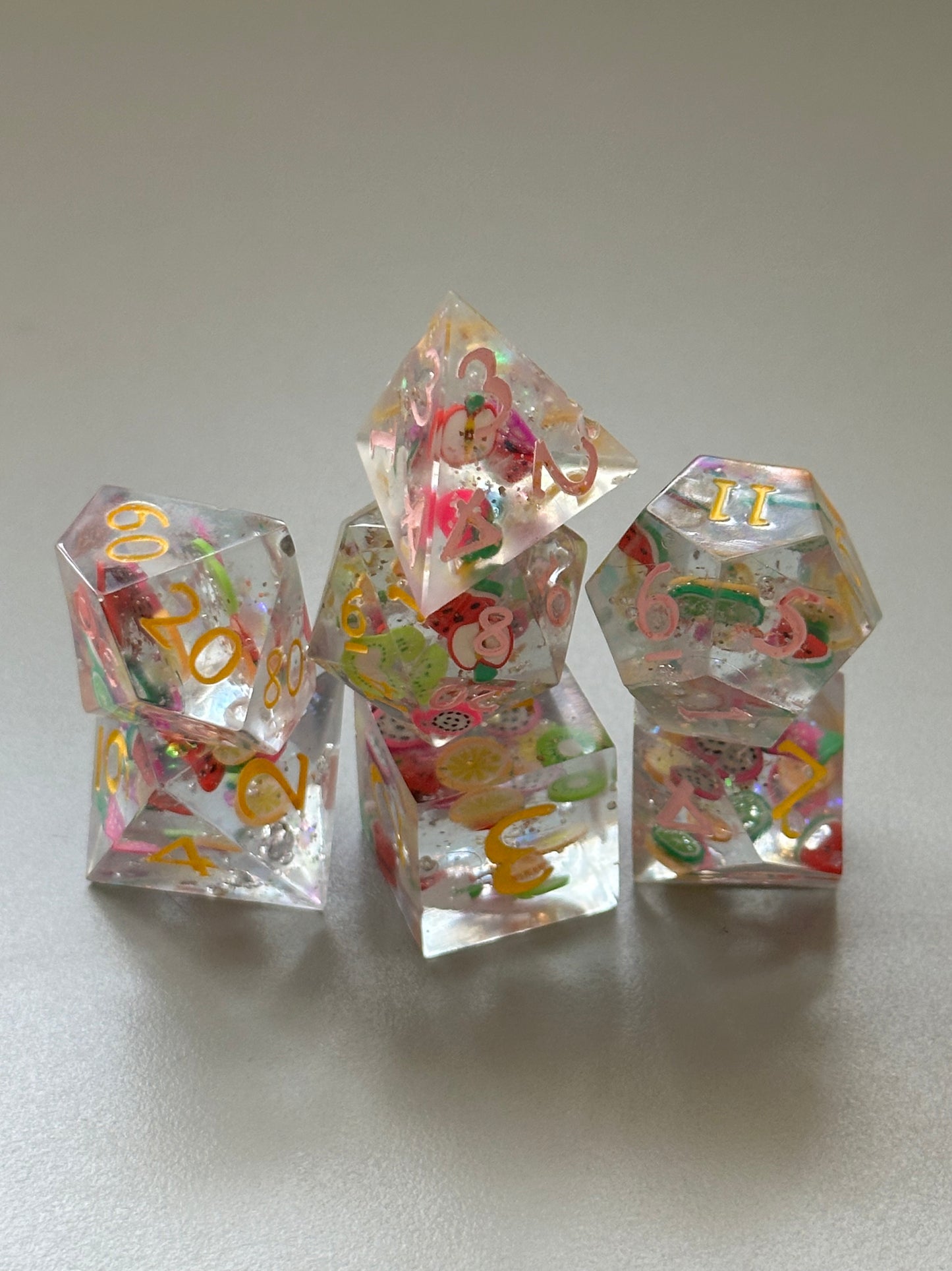 Crystal fruit dice