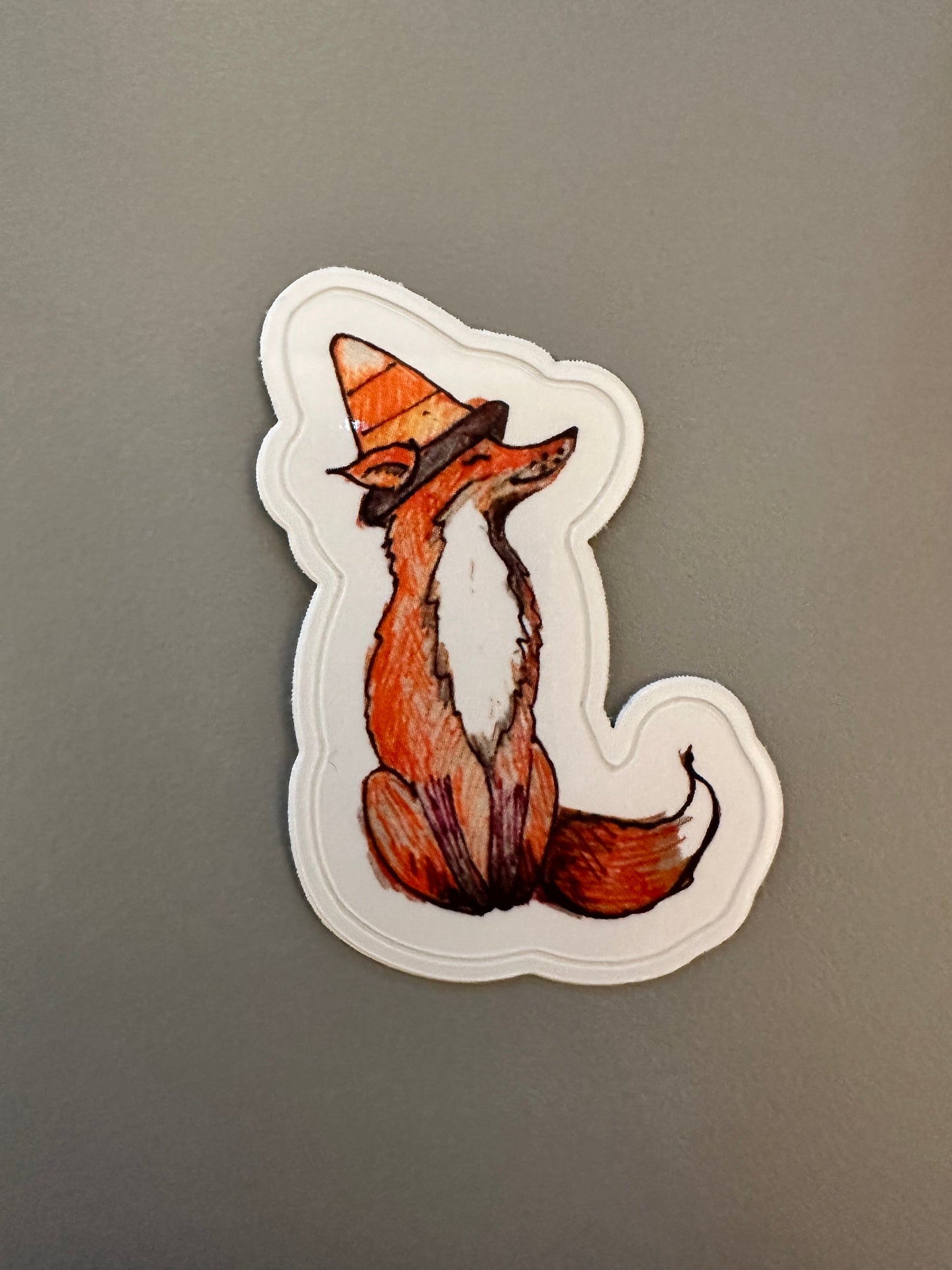 Candy corn fox sticker