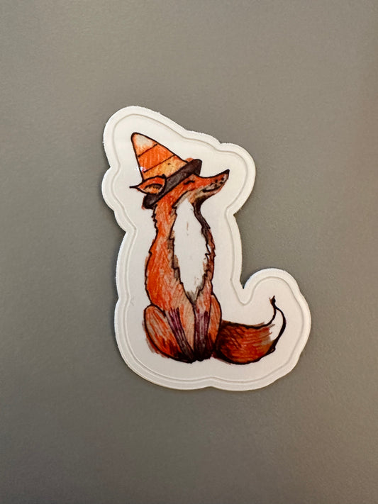 Candy corn fox sticker