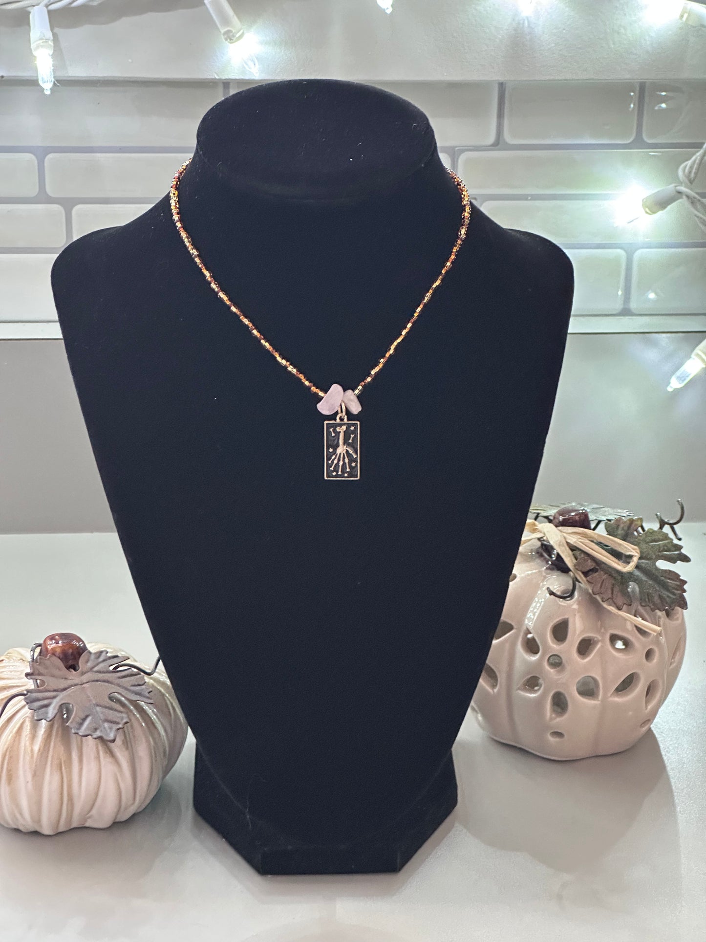 Bone hand necklace
