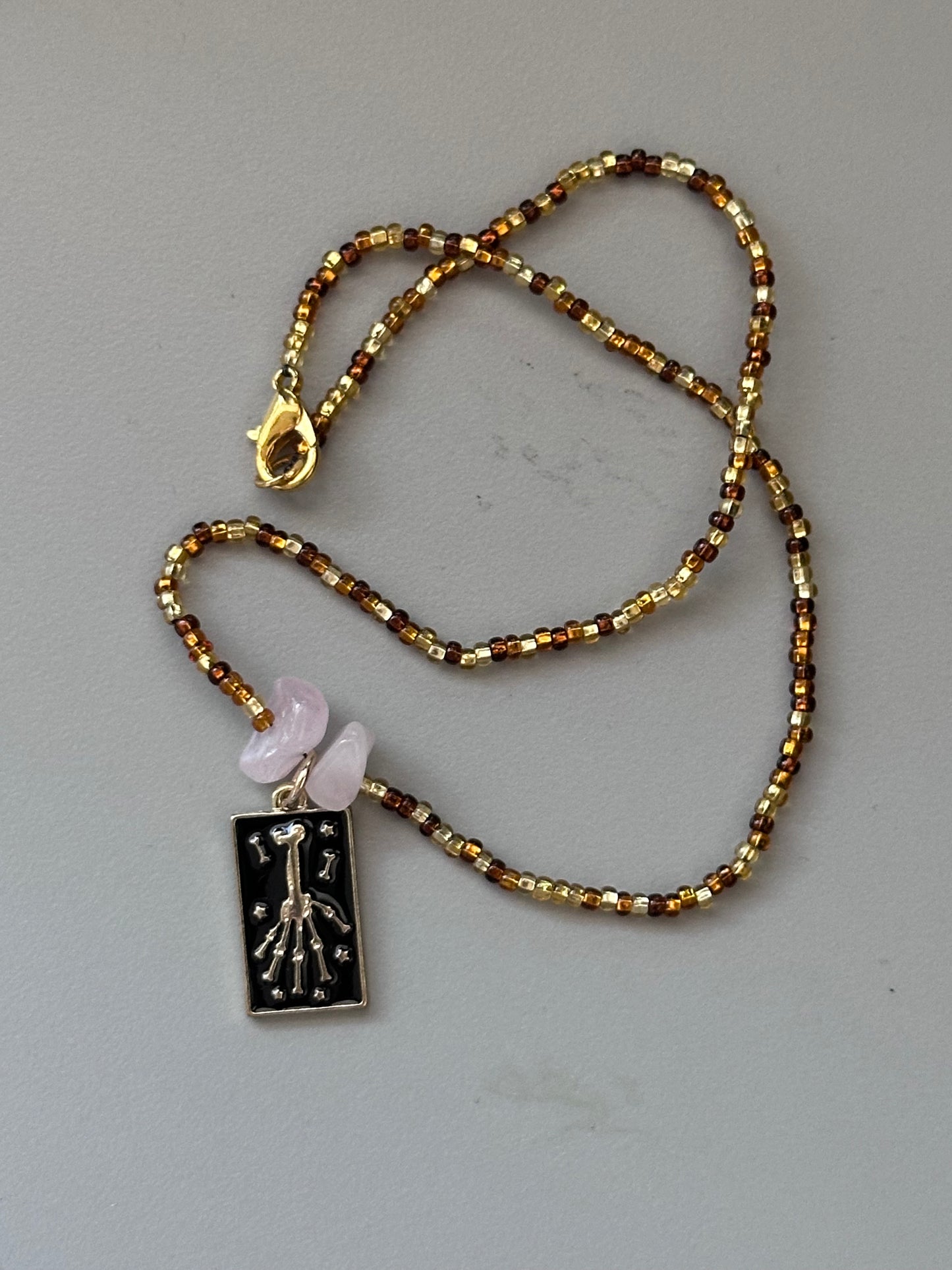 Bone hand necklace