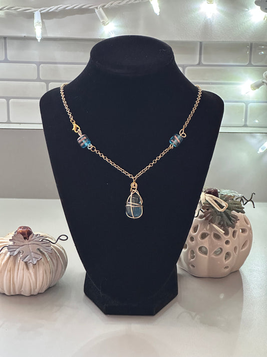 Blue stone necklace