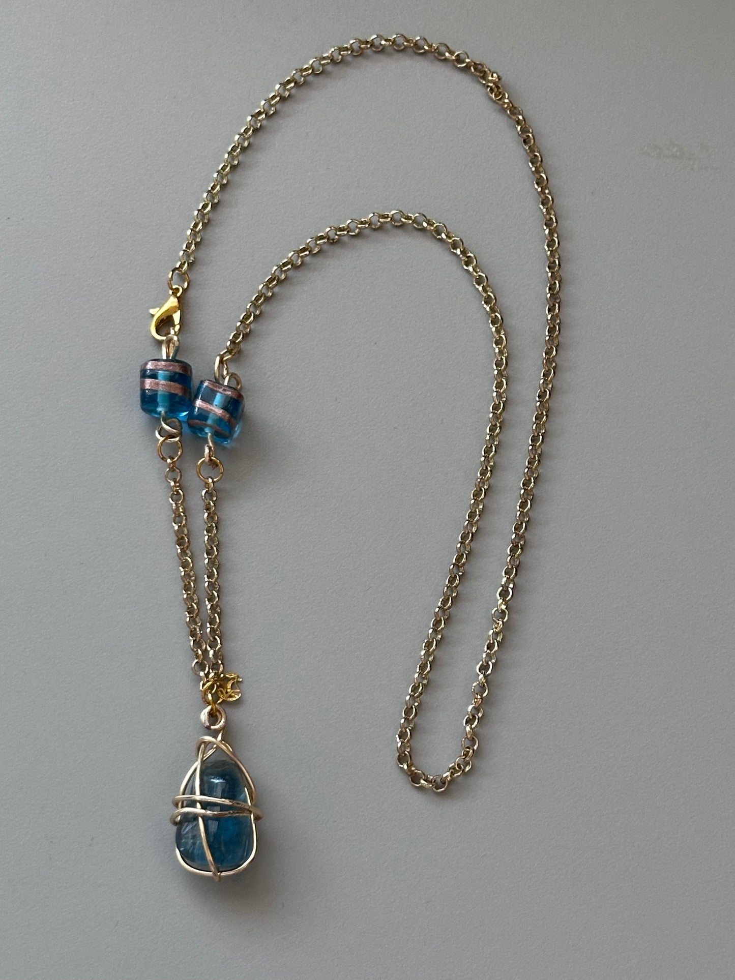 Blue stone necklace