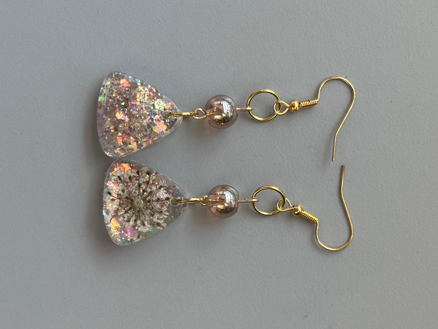 White flower earrings
