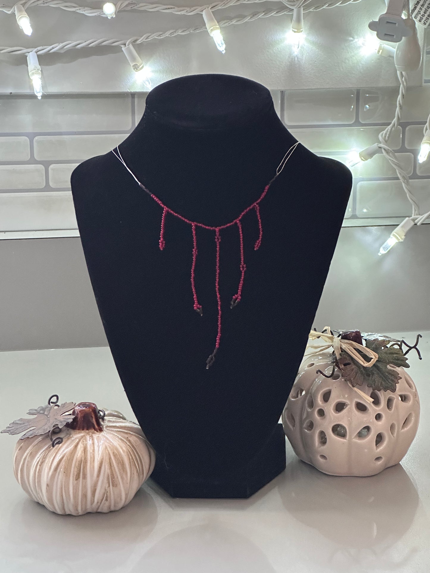 Blood drip necklace