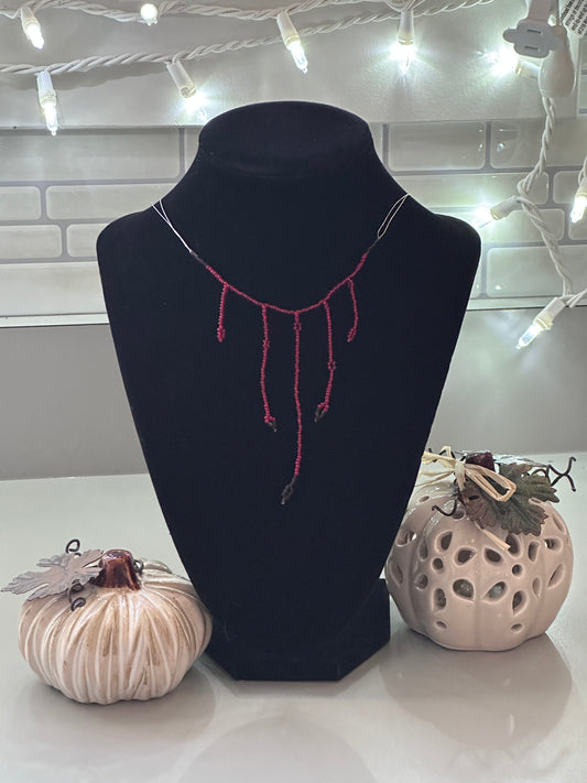 Blood drip necklace